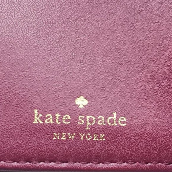 Vintage Purple Burgundy Kate Spade New York Bifold Compact Wallet - Picture 12 of 14